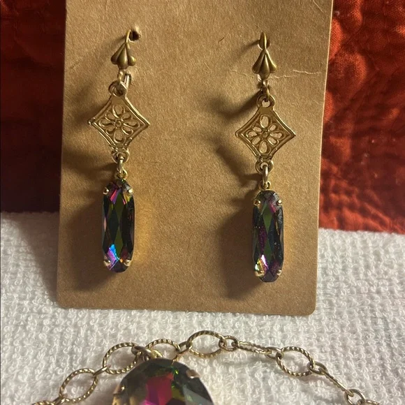 Elegant‎ Gold and Multicolor Jewelry Set local artisan jewelry